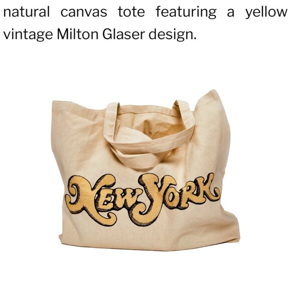 NEVER USED/OPENED • New York Mag canvas tote, vintage Milton Glaser design - Picture 1 of 3